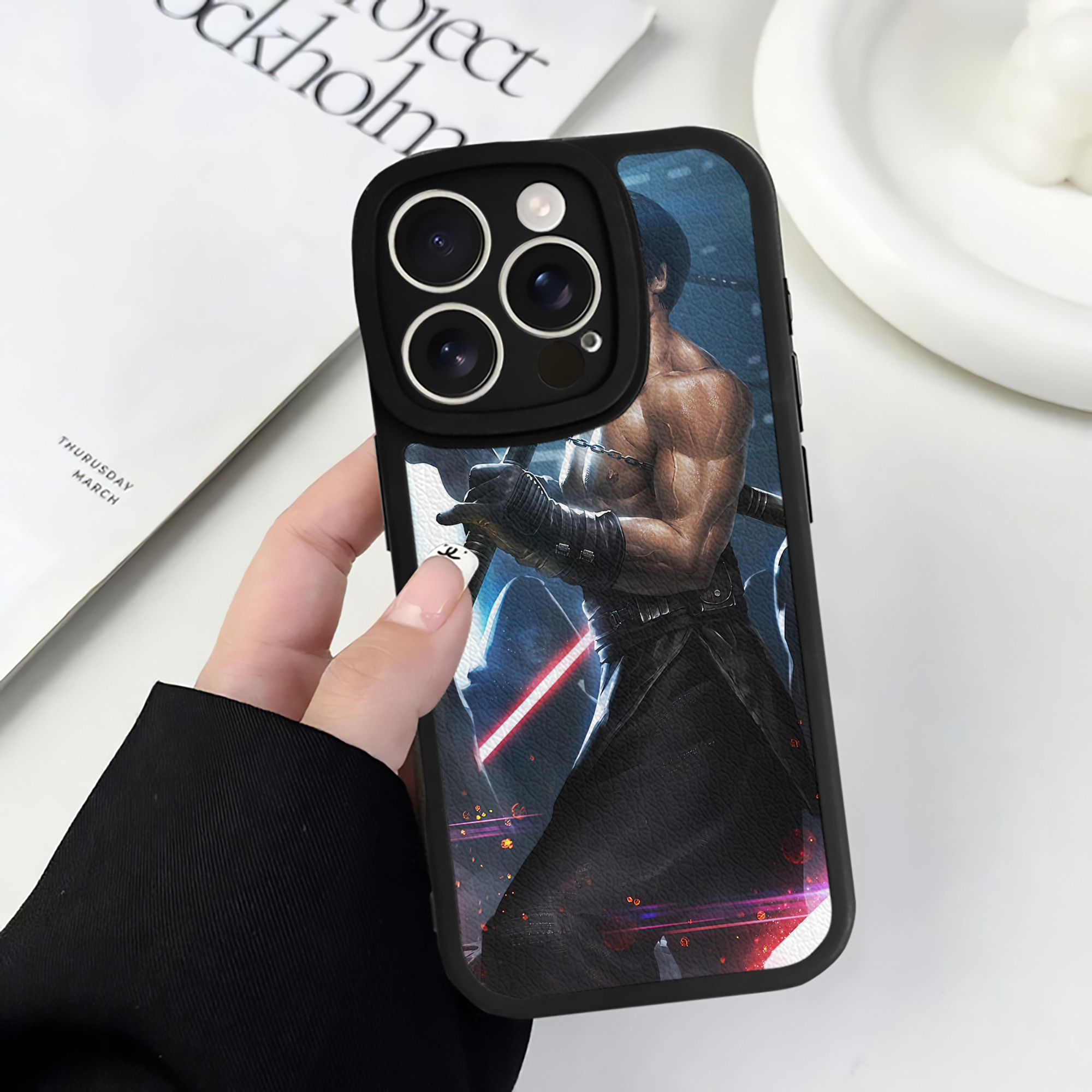 （画像用） スター・ウォーズ Star Wars 【iPhone 16シリーズ対応】シリコンスマホケース（レザー調） 材質：シリコン